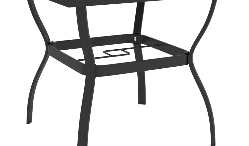 vidaXL Záhradný stôl antracitový 81,5×81,5×72 cm oceľ