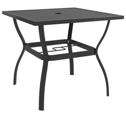 vidaXL Záhradný stôl antracitový 81,5×81,5×72 cm oceľ