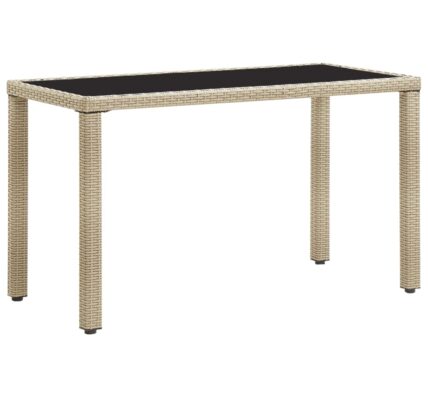 vidaXL Záhradný stôl, béžový 123x60x74 cm, polyratan