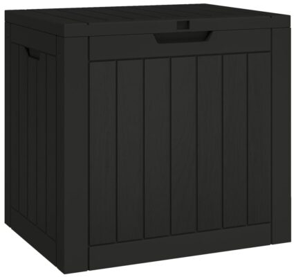 vidaXL Záhradný úložný box čierny 55,5x43x53 cm polypropylén