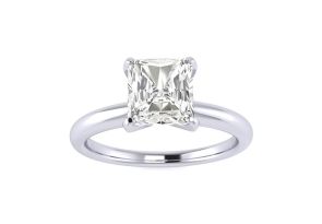1 Carat Radiant Cut Diamond Solitaire Engagement Ring in 14K White Gold,  by SuperJeweler