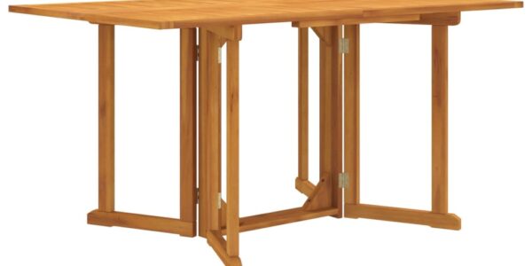 vidaXL Skladací záhradný stôl motýľ 150x90x75 cm tíkový masív