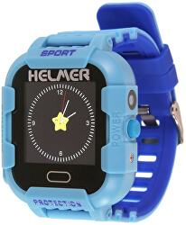 Helmer Smart dotykové hodinky s GPS lokátorom a fotoaparátom – LK 708 modré