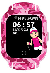 Helmer Chytré dotykové hodinky s GPS lokátorem a fotoaparátem – LK 710 4G růžové