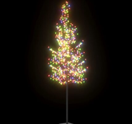 vidaXL Vianočný stromček 600 LED diód farebné svetlo čerešňový kvet 300 cm
