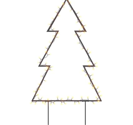 vidaXL Vianočná svetelná dekorácia s hrotmi strom 80 LED 60 cm