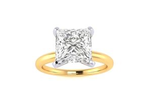 2.5 Carat Princess Cut Diamond Solitaire Engagement Ring in 14K Yellow Gold,  by SuperJeweler