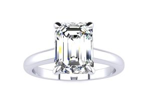 2 Carat GIA Certified Emerald Cut Diamond Solitaire Ring in Platinum (, VS2-SI1) by SuperJeweler