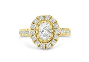 1.5 Carat Oval Shape Diamond Engagement Ring in 14K Yellow Gold (6.9 g) (, SI2-I1) by SuperJeweler