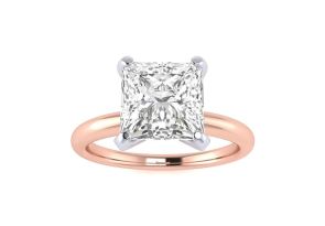 2 Carat Princess Cut Diamond Solitaire Engagement Ring in 14K Rose Gold,  by SuperJeweler