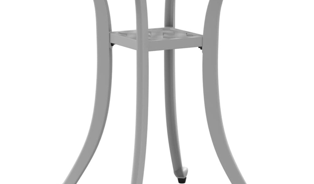 vidaXL Záhradný stôl biely Ø48×53 cm liaty hliník