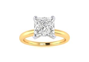 1.5 Carat Princess Cut Diamond Solitaire Engagement Ring in 14K Yellow Gold,  by SuperJeweler