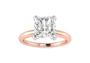 1.5 Carat Radiant Cut Diamond Solitaire Engagement Ring in 14K Rose Gold,  by SuperJeweler