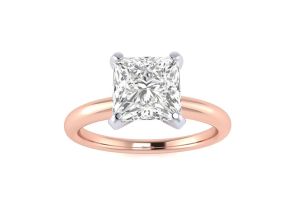1.5 Carat Princess Cut Diamond Solitaire Engagement Ring in 14K Rose Gold,  by SuperJeweler
