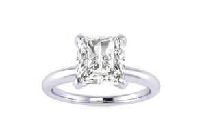 1.5 Carat Radiant Cut Diamond Solitaire Engagement Ring in 14K White Gold,  by SuperJeweler
