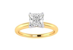 3/4 Carat Princess Cut Diamond Solitaire Engagement Ring in 14K Yellow Gold,  by SuperJeweler