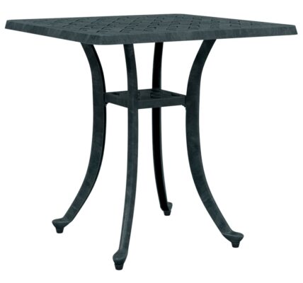 vidaXL Záhradný stôl zelený 53x53x53 cm liaty hliník