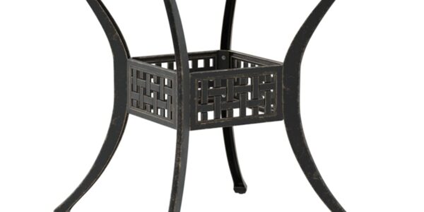 vidaXL Záhradný stôl bronzový 80x80x75 cm liaty hliník