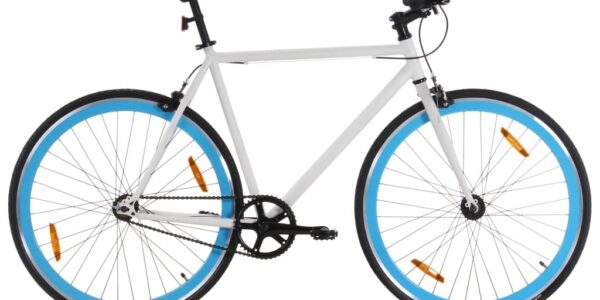 vidaXL Bicykel s pevným prevodom bielo-modrý 700c 55 cm