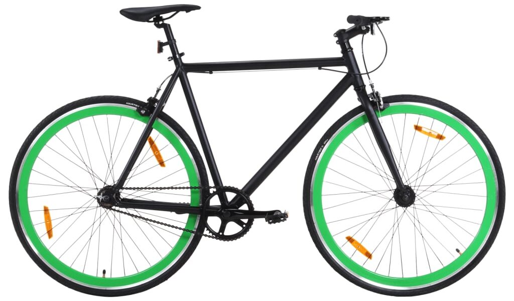 vidaXL Bicykel s pevným prevodom čierno-zelený 700c 51 cm