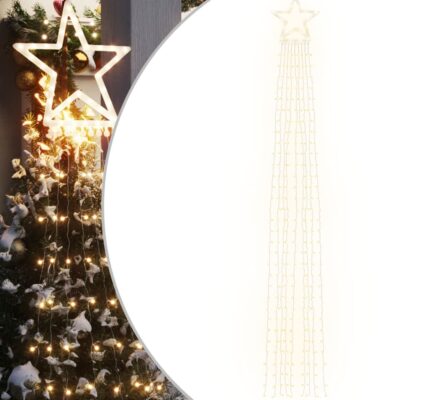 vidaXL Svetlo na vianočný stromček 320 LED teplá biele 375 cm