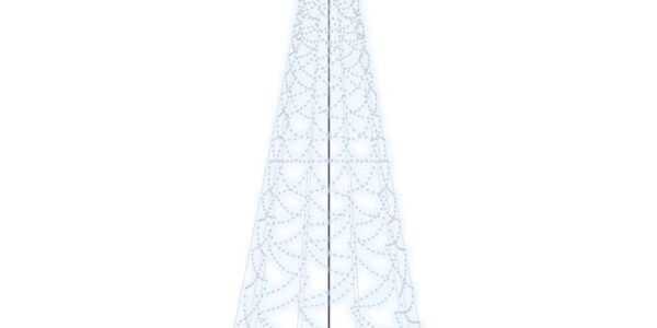vidaXL Vianočný stromček s hrotom 3000 studených bielych LED 800 cm