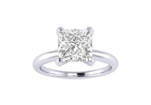 1.5 Carat Princess Cut Diamond Solitaire Engagement Ring in 14K White Gold,  by SuperJeweler