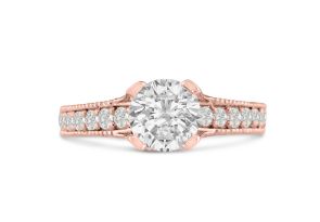 1 2/3 Carat Round Diamond Engagement Ring in 14K Rose Gold (6.2 g) (, SI2-I1) by SuperJeweler