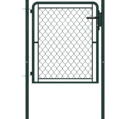 vidaXL Záhradná brána, oceľ 100×75 cm, zelená