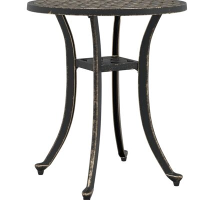 vidaXL Záhradný stôl bronzový Ø48×53 cm liaty hliník