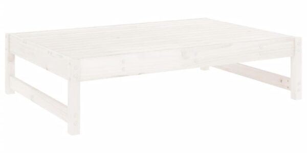 vidaXL Záhradná podnožka biela 120×80 cm masívna borovica