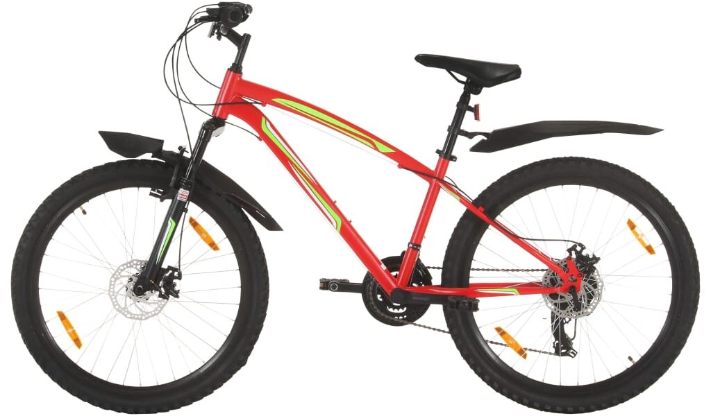 vidaXL Horský bicykel 21 rýchlostí, 26″ koleso 36 cm, červený
