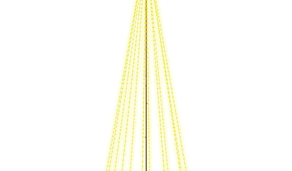 vidaXL Vianočný stromček so špicom 732 teplých bielych LED 500 cm