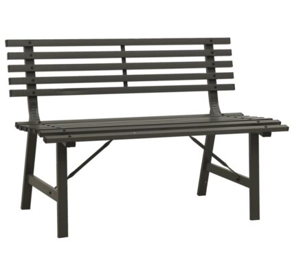 vidaXL Záhradná lavička 110 cm oceľová čierna