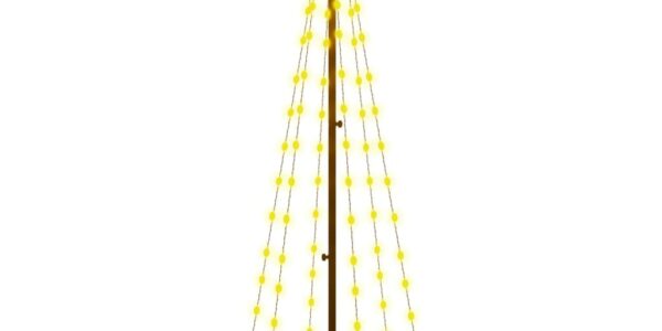vidaXL Vianočný stromček s hrotom 108 teplých bielych LED 180 cm