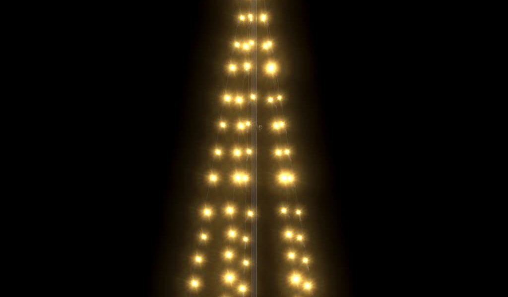 vidaXL Vianočný stromček, kužeľ, 84 LED, teplé biele svetlo 50×150 cm