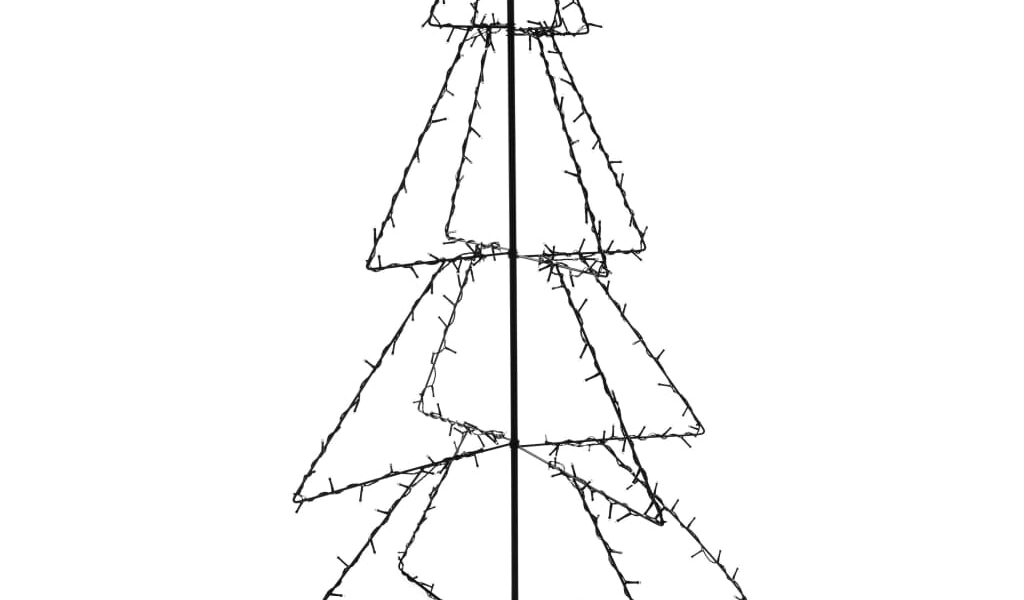 vidaXL Vianočný stromček, kužeľ, 240 LED, dovnútra aj von 115×150 cm