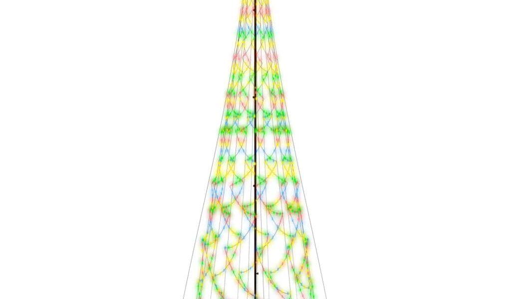 vidaXL Vianočný stromček kužeľ rôznofarebný 3000 LED 230×800 cm