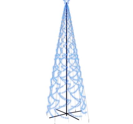 vidaXL Vianočný stromček kužeľ modrý 1400 LED 160×500 cm