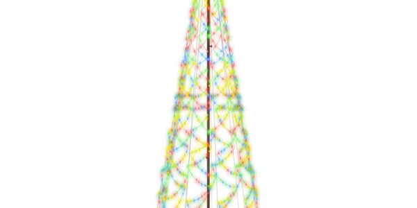 vidaXL Vianočný stromček kužeľ rôznofarebné svetlo 500 LED 100×300 cm