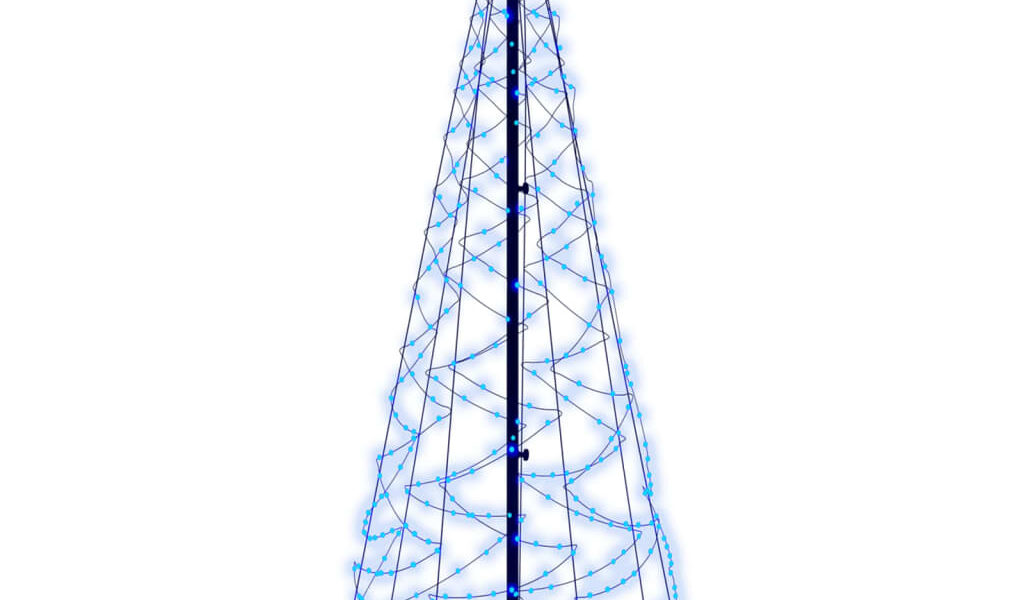 vidaXL Vianočný stromček, kužeľ, modrý 200 LED 70×180 cm