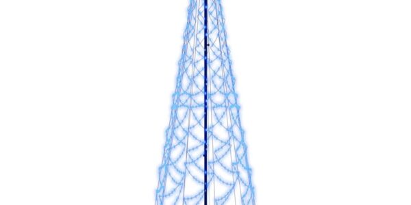 vidaXL Vianočný stromček kužeľ modré svetlo 500 LED 100×300 cm