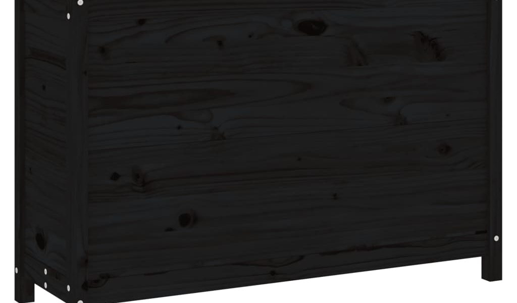 vidaXL Záhradný vyvýšený záhon čierny 119,5x40x78 cm masívna borovica