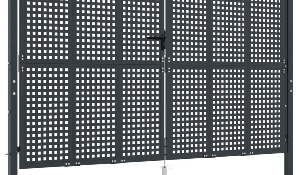vidaXL Záhradná brána antracitová 300×250 cm oceľ