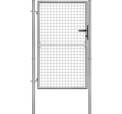 vidaXL Záhradná brána, pozinkovaná oceľ 105×175 cm, strieborná
