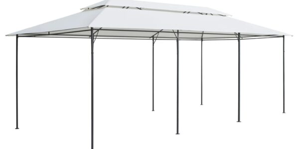 vidaXL Altánok 600x298x270 cm, biely 180g/m²