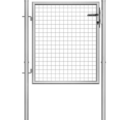 vidaXL Záhradná brána, pozinkovaná oceľ 105×125 cm, strieborná