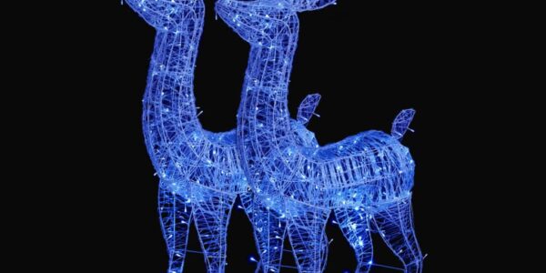 vidaXL XXL Akrylové vianočné soby 250 LED 2 ks 180 cm modré