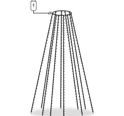 vidaXL Svetlá na stromček 500 LED, modré 500 cm, interiér/exteriér