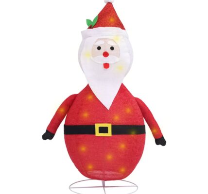 vidaXL Vianočná ozdoba figúrka Santa Claus LED luxusná látka 60 cm